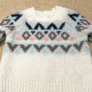 Cat & Jack - Girls Geometric Long Sleeve Sweater - Size 3T